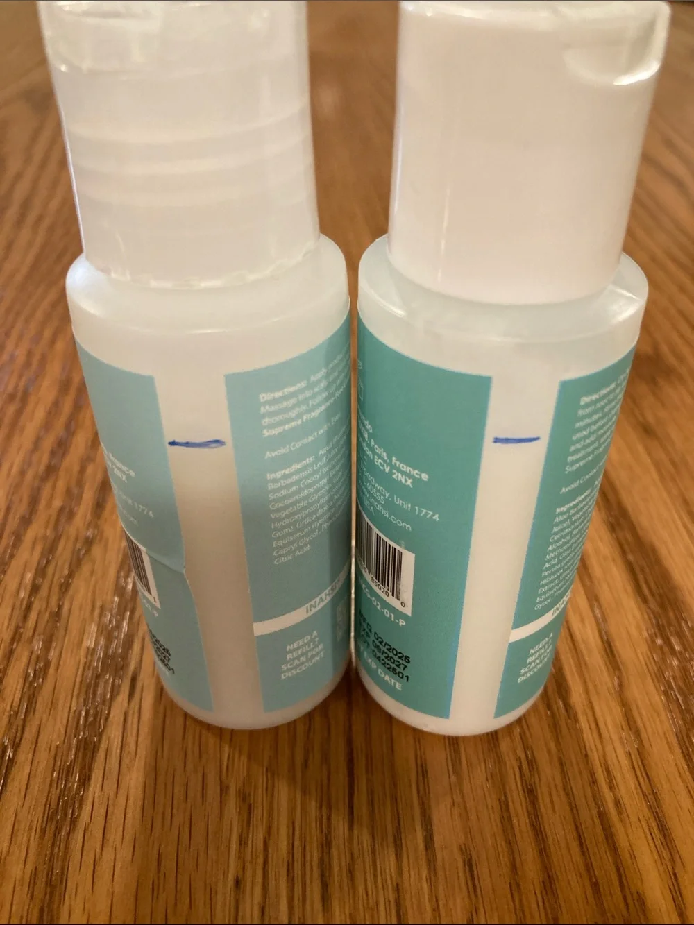 Inahsi Moisture Supreme Fragrance-Free Shampoo & Conditioner Set - Travel 3oz.